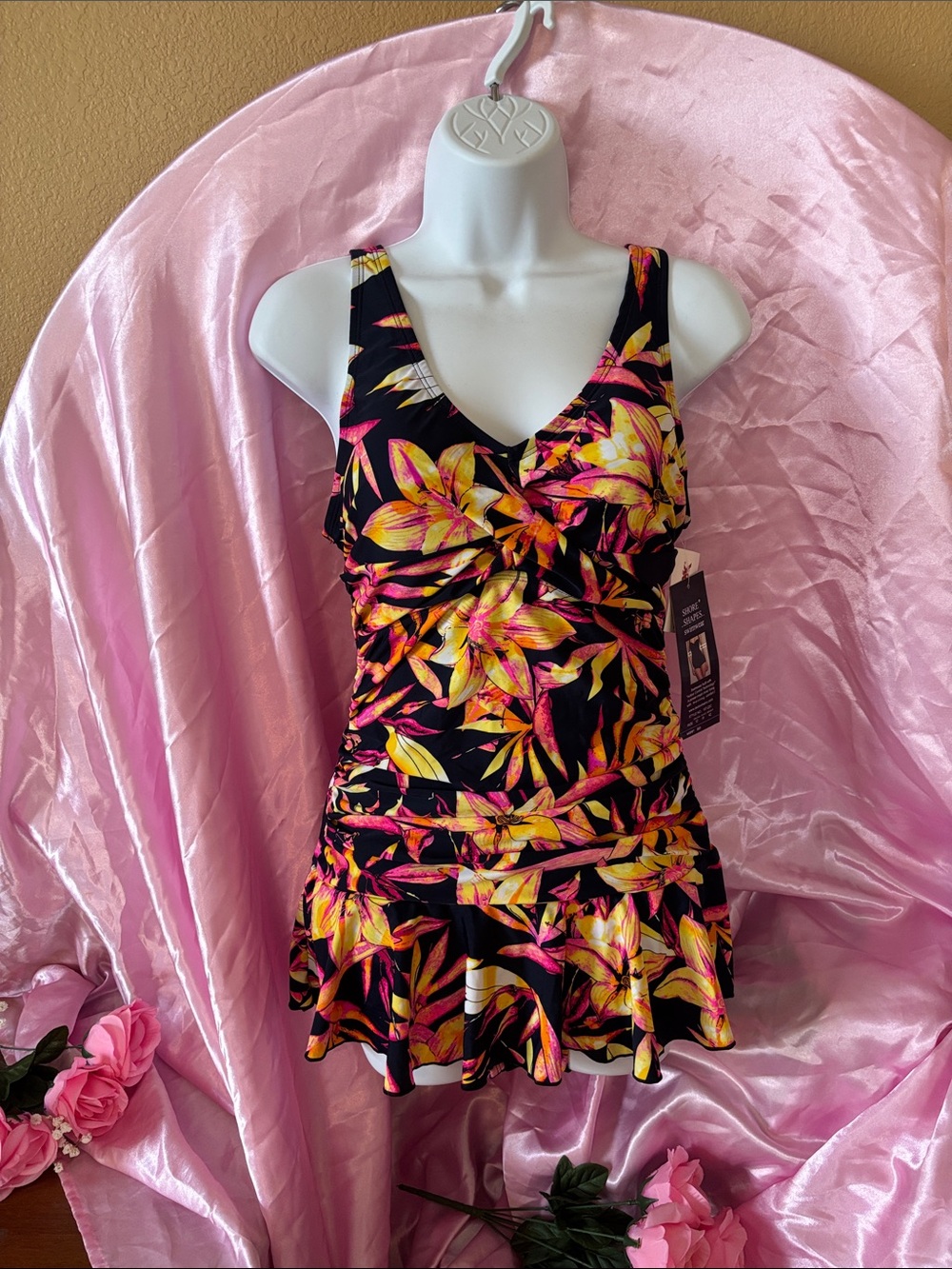 Tropical Shapeware one piece bathing suit